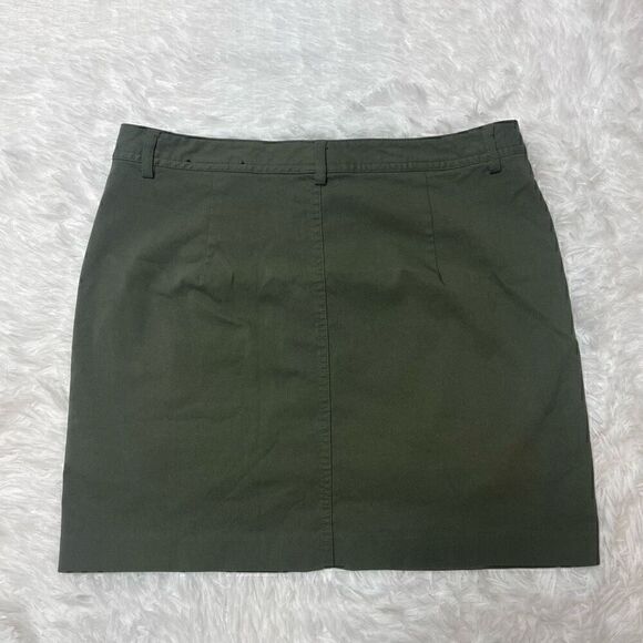Mario Serrani Italy Skort Built in Shorts Skirt Mini Stretch Sz M Army Green - Picture 5 of 6